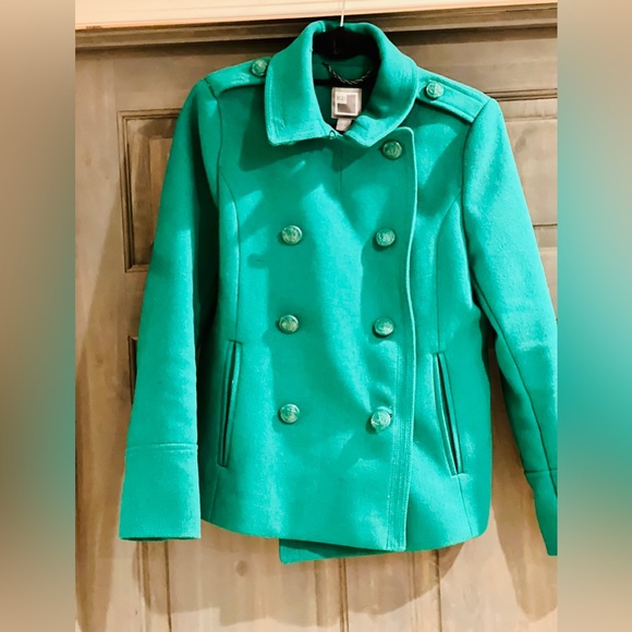 Beautiful emerald green wool peacoat - Picture 2 of 4
